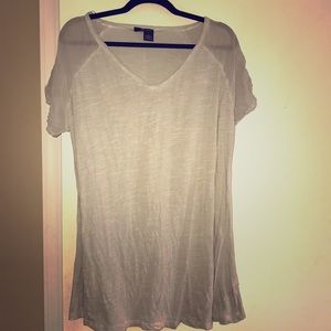 Sheer sleeve tee!